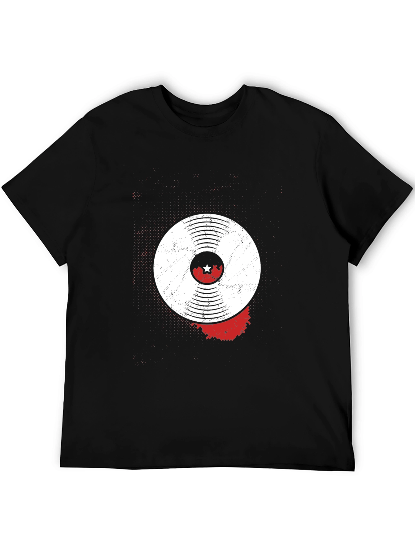 Black Vinyl Record Graphic Tee - Music Lover's T-Shirt view 5