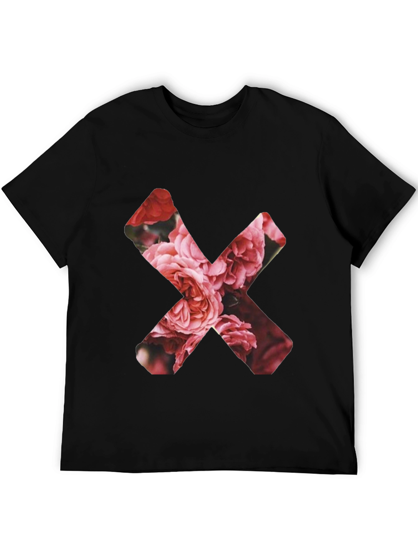 Black Floral X Graphic Black T-Shirt view 5
