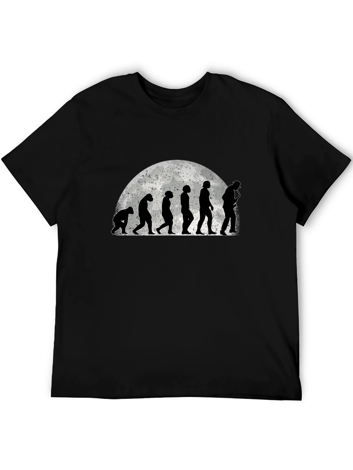 Black Evolution of Saxophone Player T-Shirt view 5