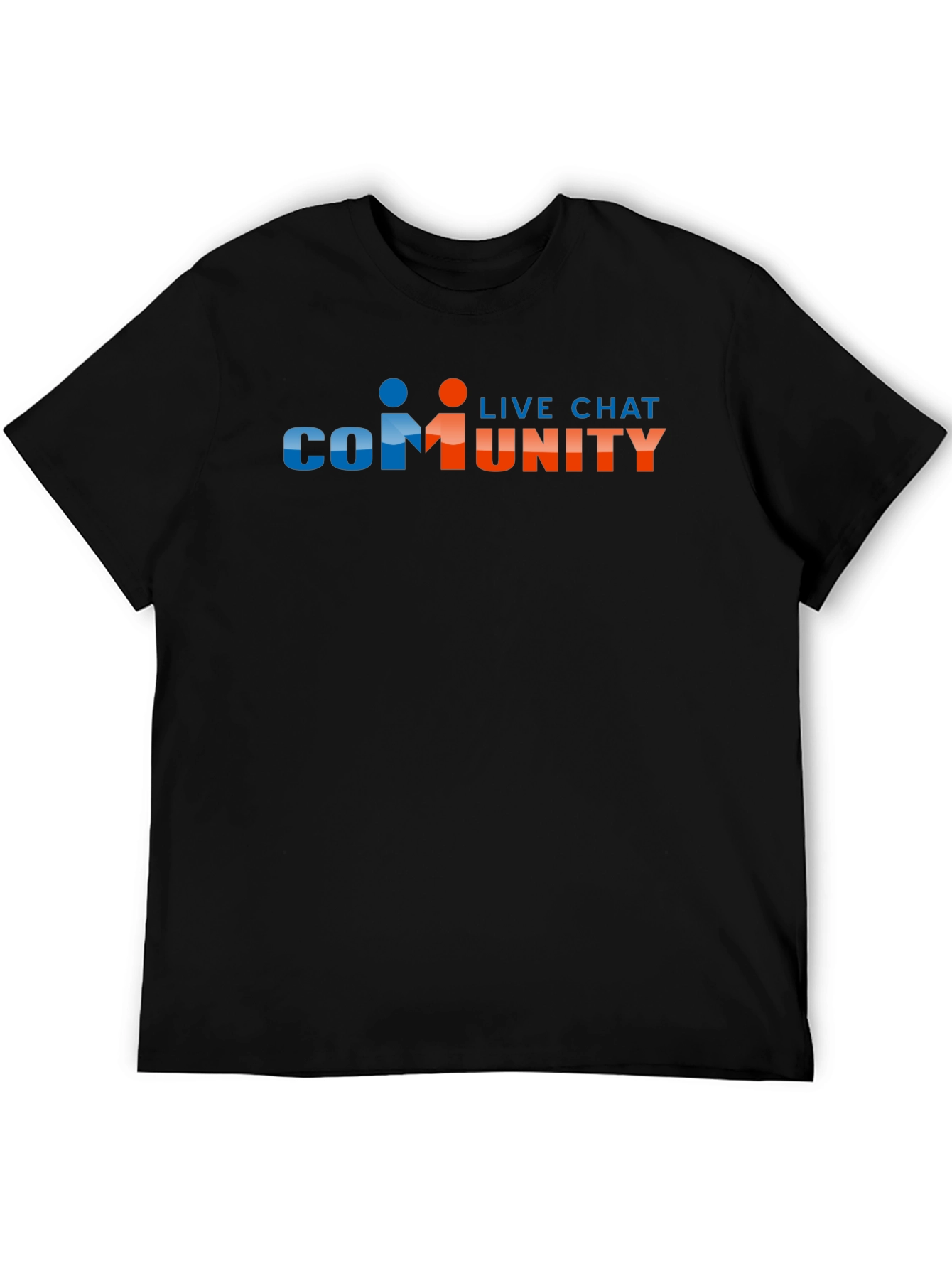 Community Live Chat Graphic Black T-Shirt - 5