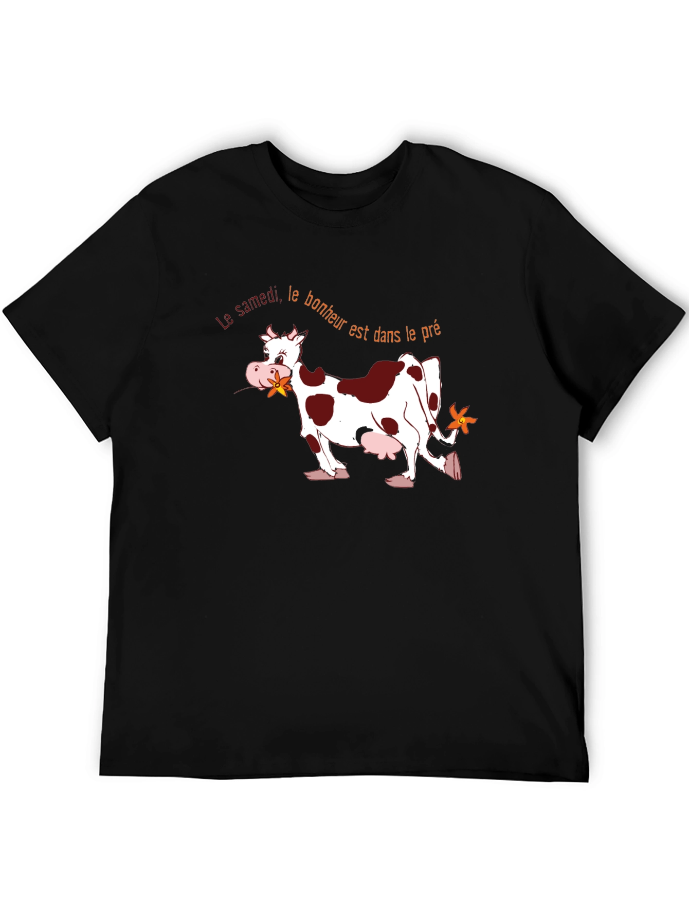 Black Funny Cow T-Shirt - Le Samedi Bonheur view 5