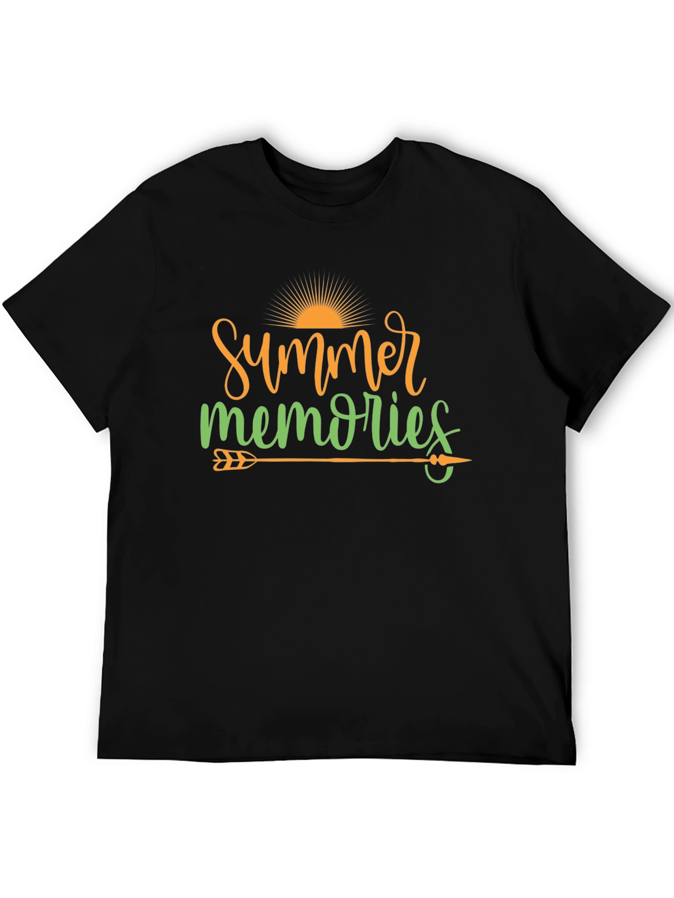 Black Summer Memories Graphic Tee - Trendy Casual Shirt view 5