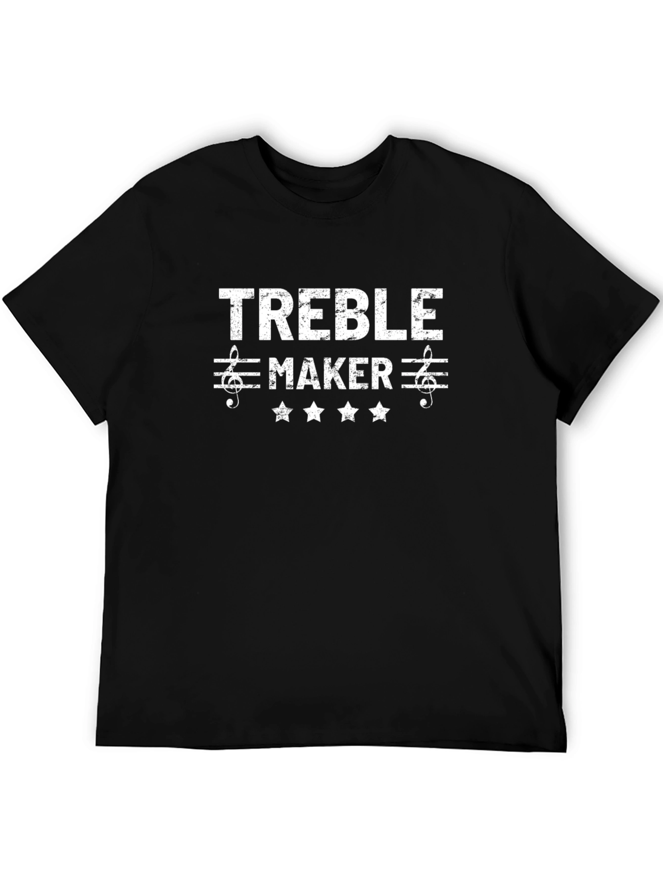 Black Treble Maker Graphic Tee - Music Lover Shirt view 5