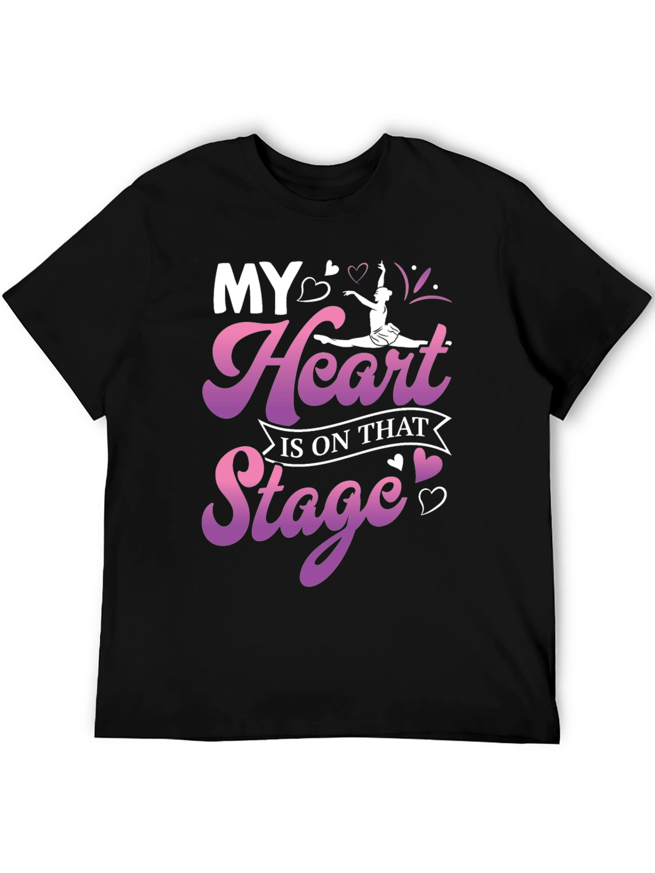 Black My Heart Is On That Stage T-Shirt view 5