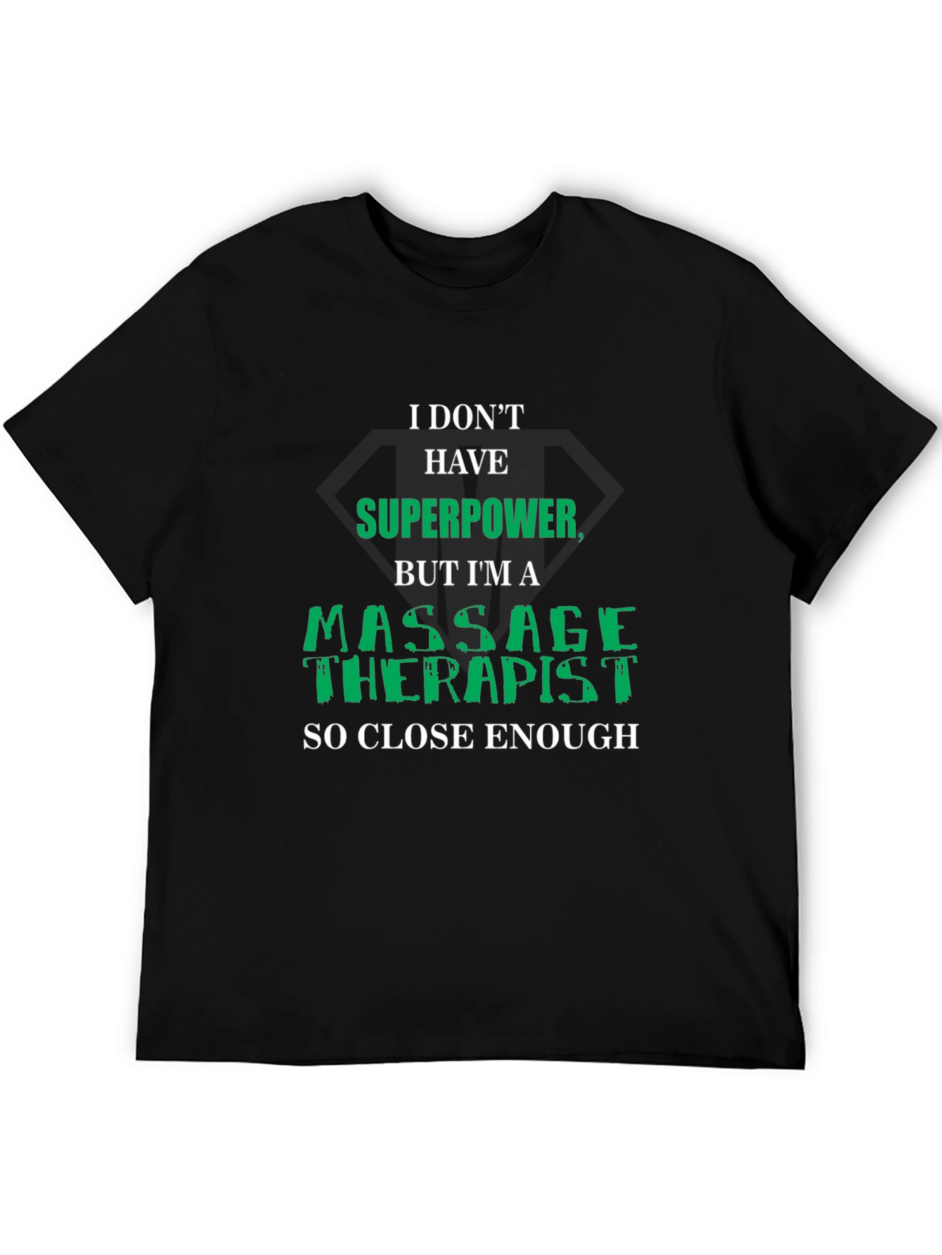 Black Massage Therapist Superpower Graphic Tee view 5