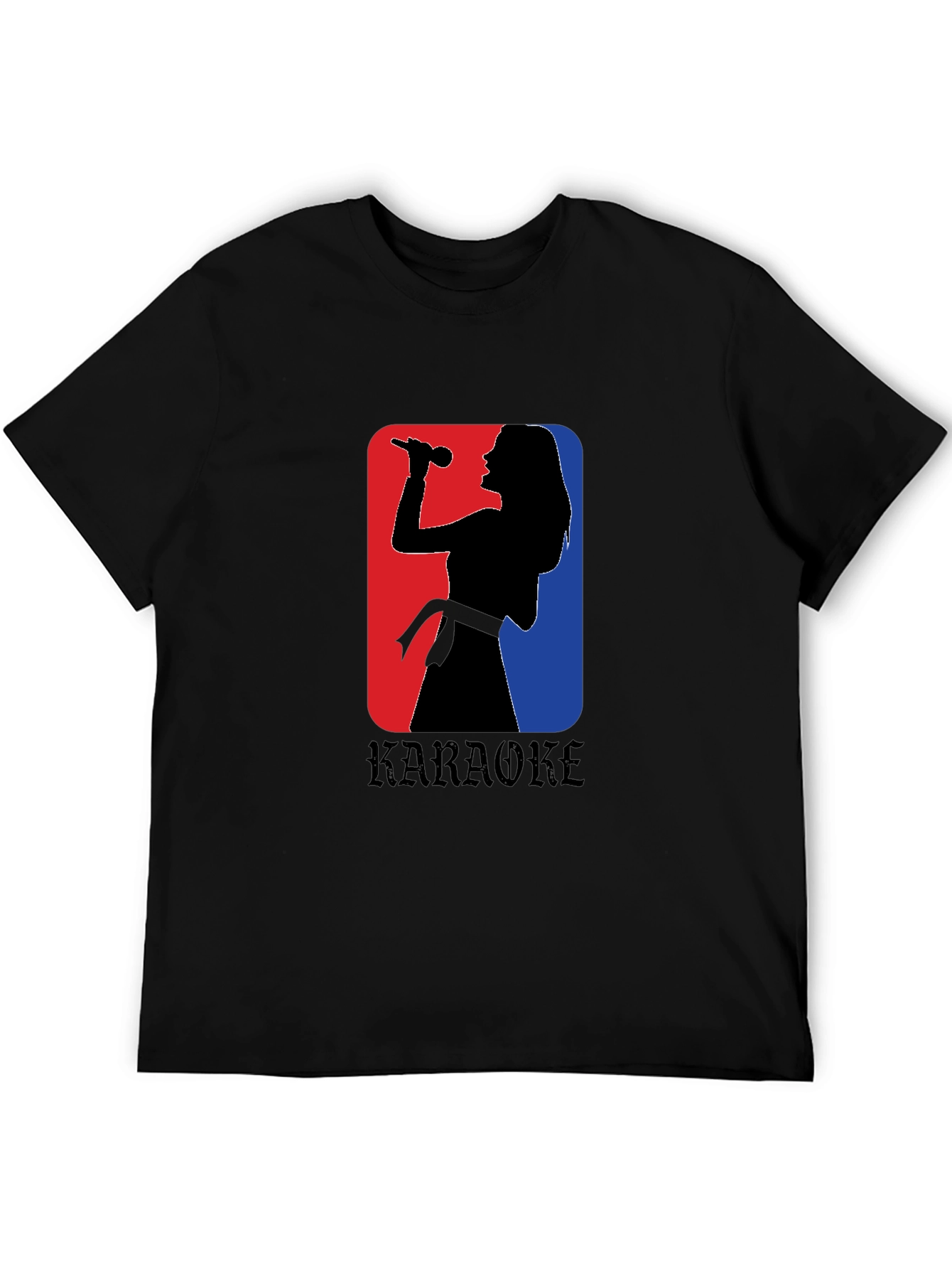 Black Karaoke Singer Graphic T-Shirt - Black view 5