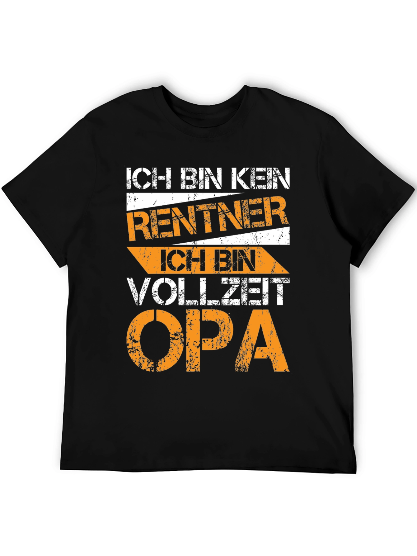 Black Funny German Grandpa T-Shirt - Full-Time Opa view 5
