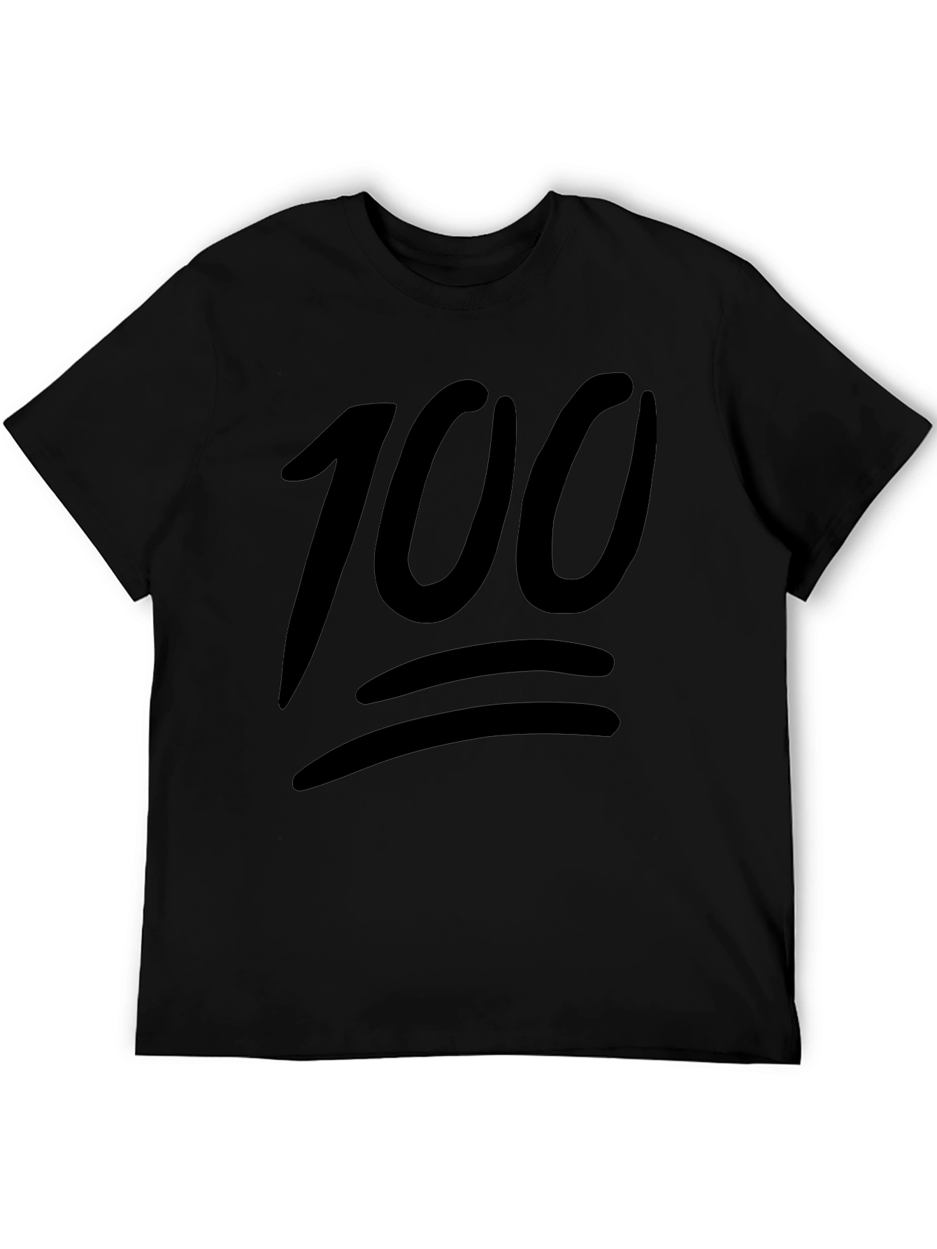 Black 100 Emoji Black T-Shirt - Express Yourself view 5