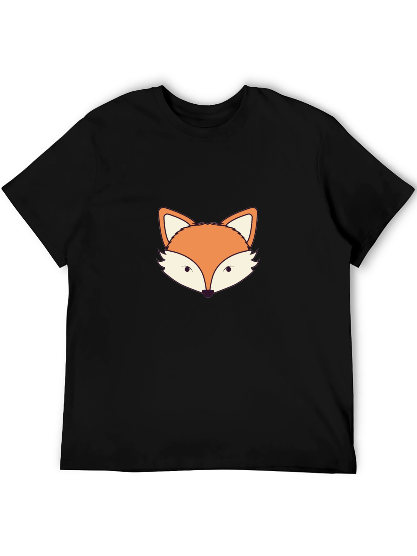 Black Fox Graphic Print Black T-Shirt view 5