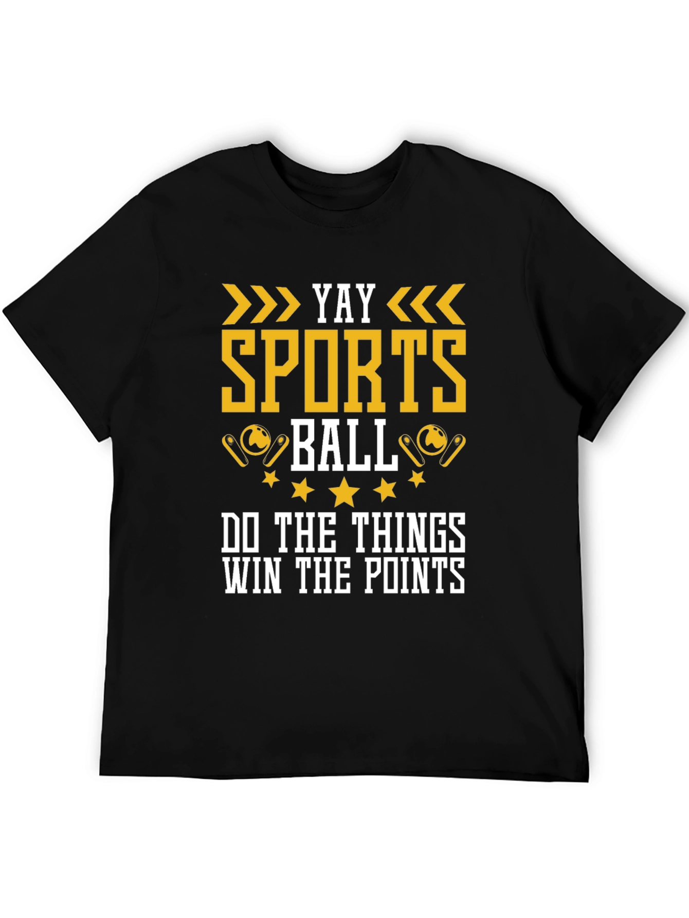 Black Yay Sports Ball Graphic T-Shirt view 5