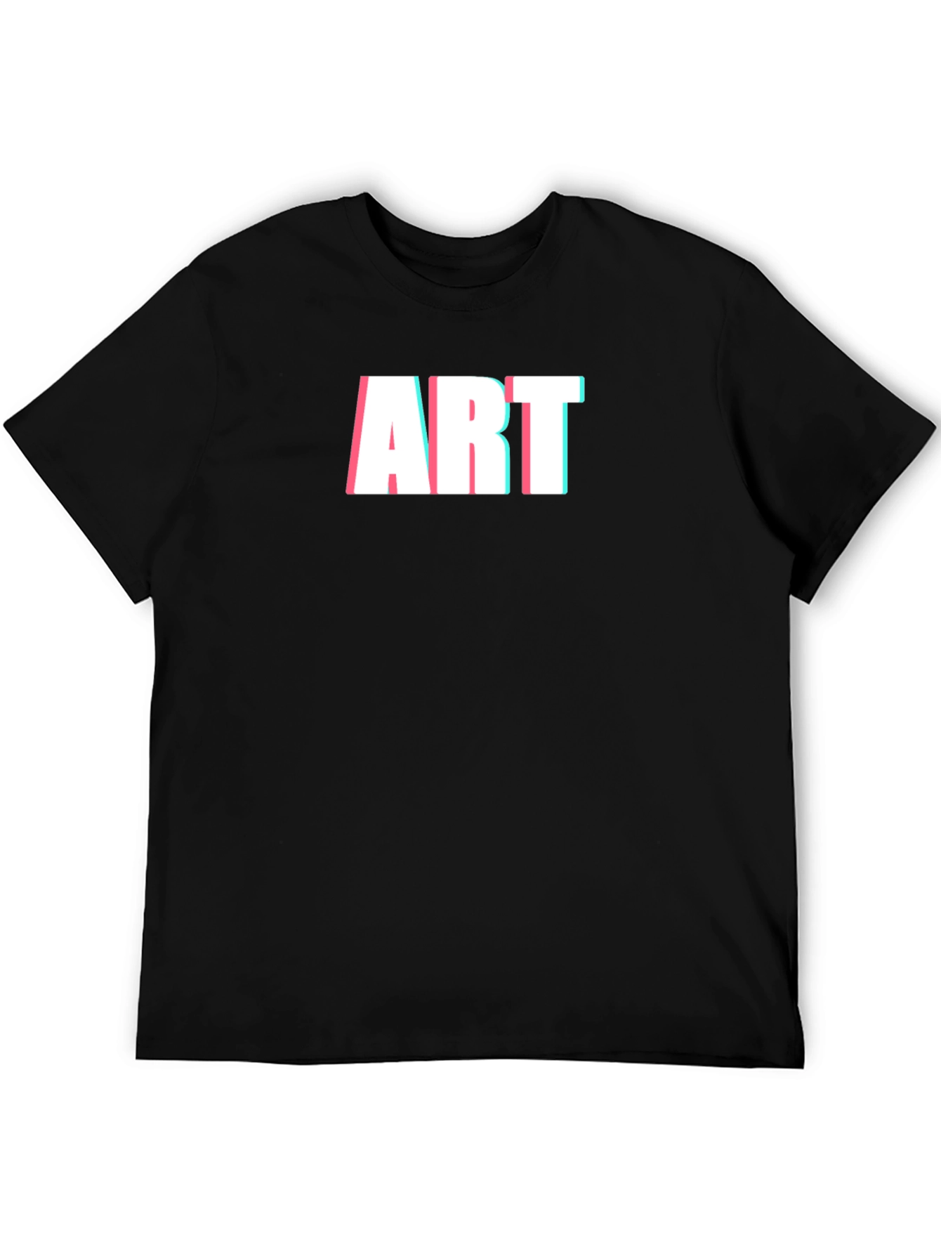 Black Art T-Shirt - Modern Glitch Style Tee view 5