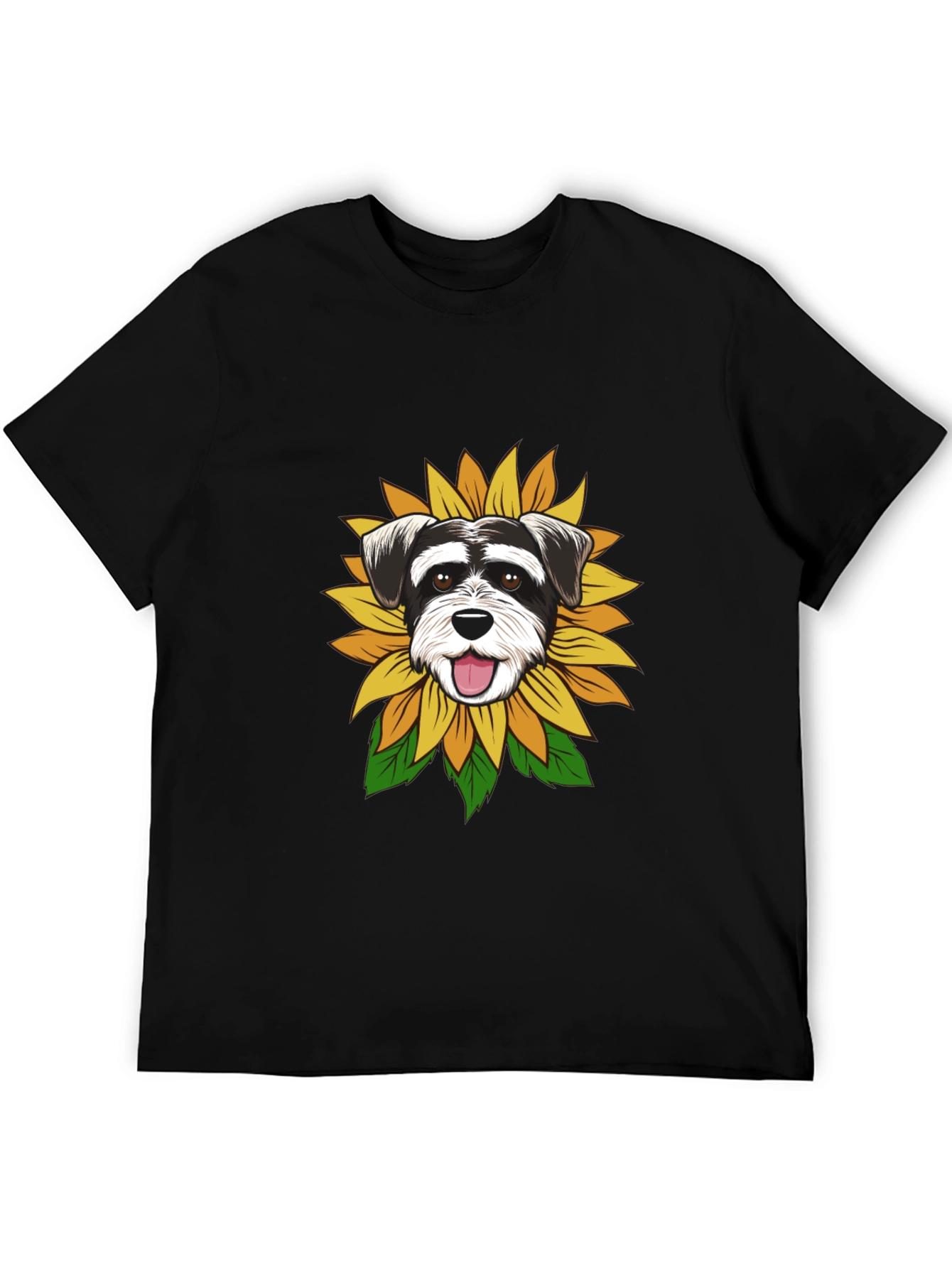Black Dog Sunflower Graphic Tee - Black view 5