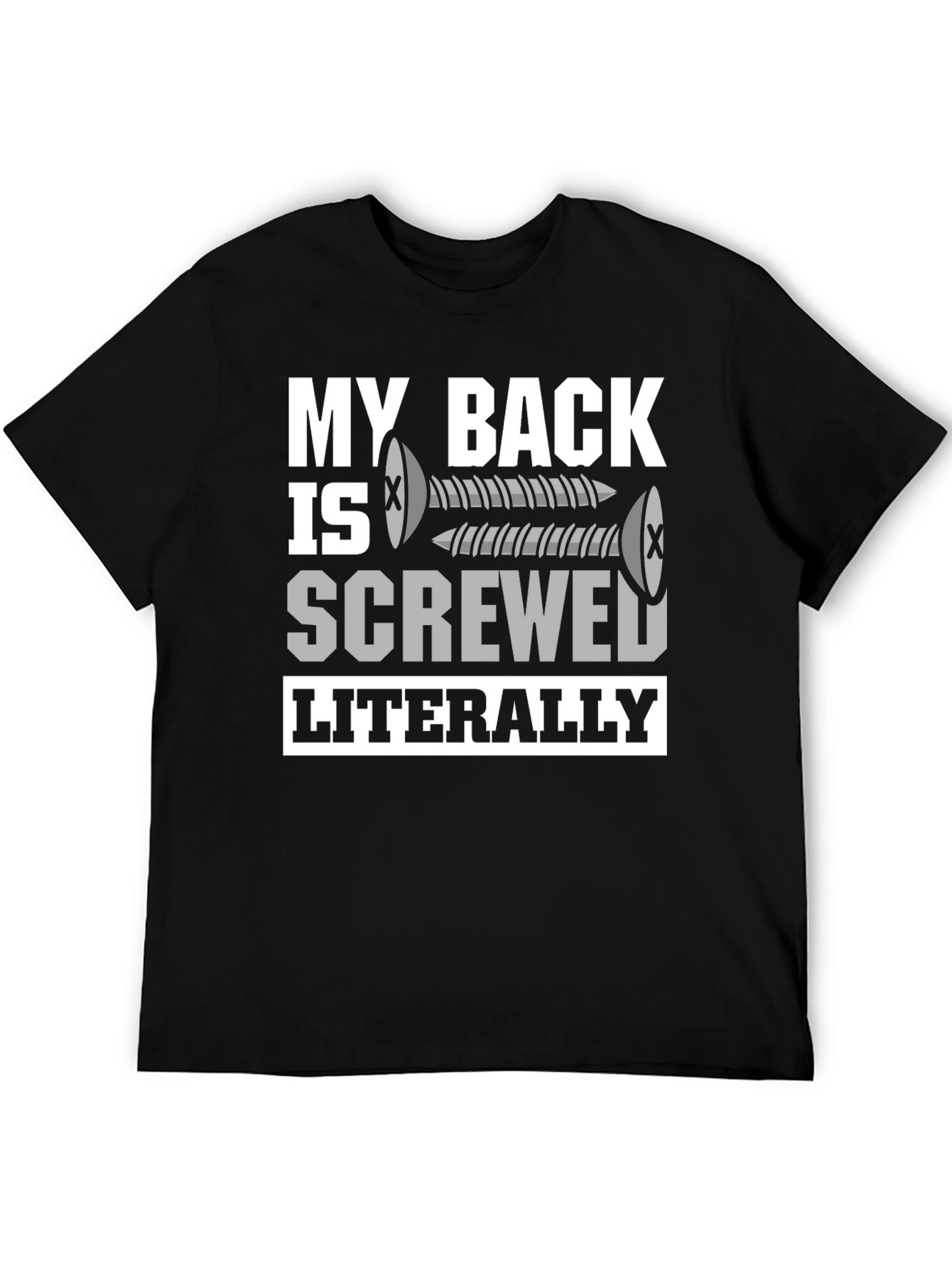 Black My Back is Screwed T-Shirt view 5