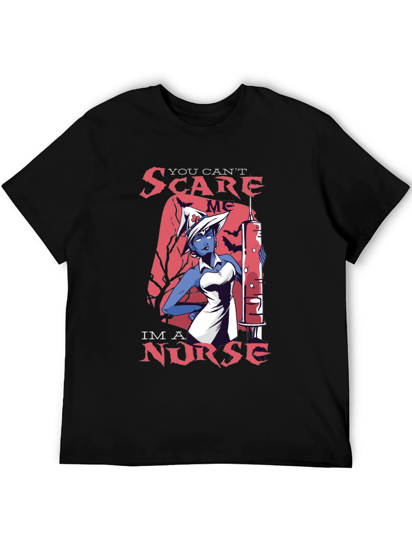 Black You Can't Scare Me, I'm a Nurse T-Shirt view 5