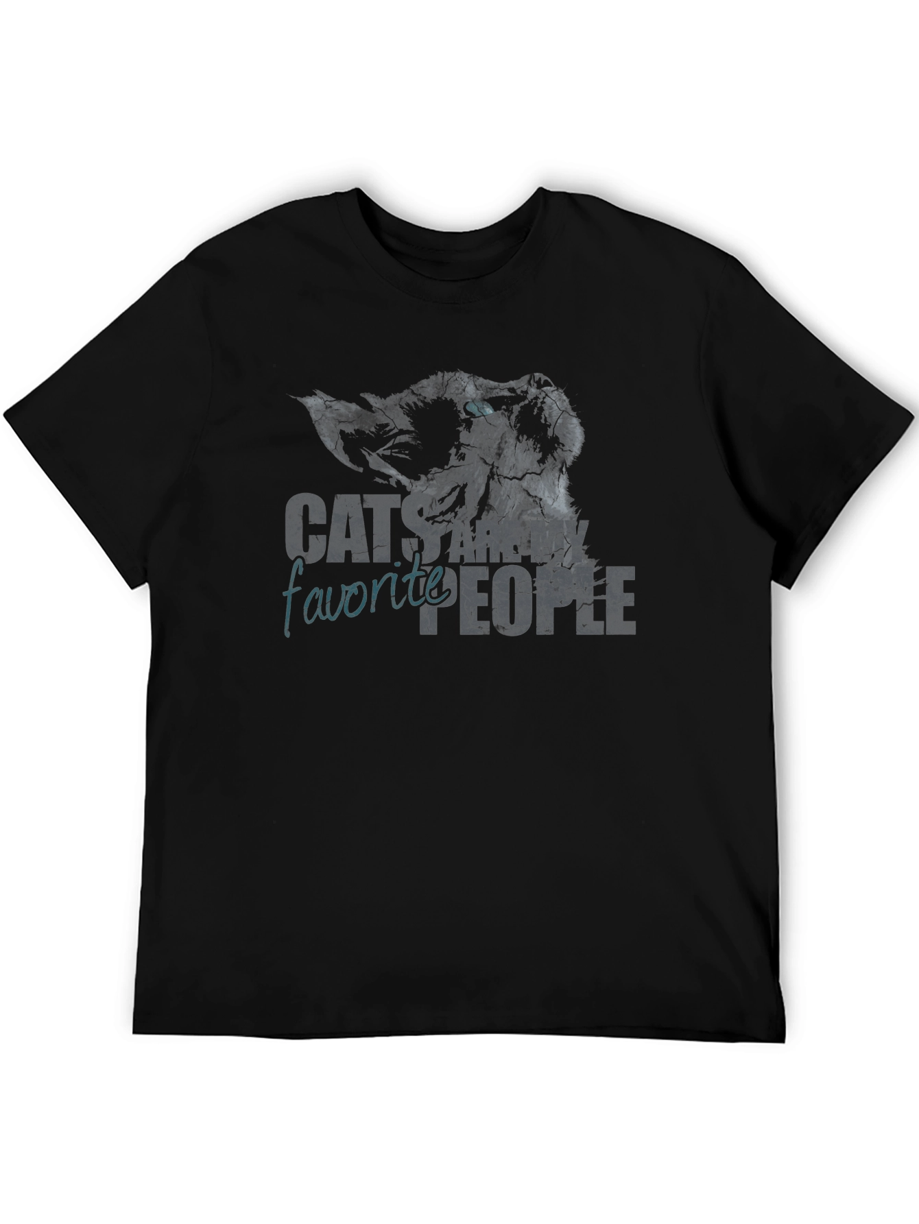 Black Cats Are My Favorite People Black Graphic Tee view 5