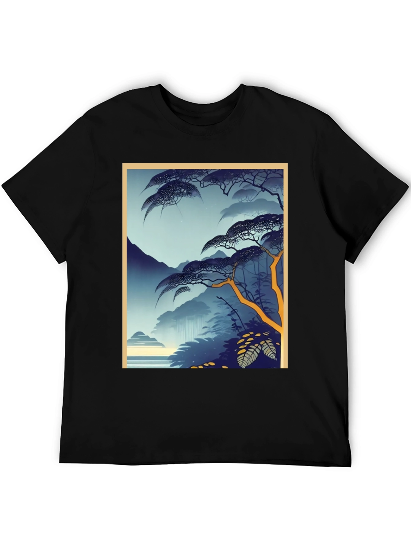 Black Nature Graphic Tee - Relaxed Fit view 5