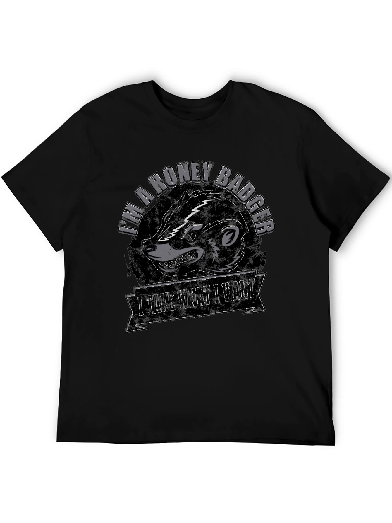 Black Honey Badger Graphic T-Shirt - I Take What I Want view 5
