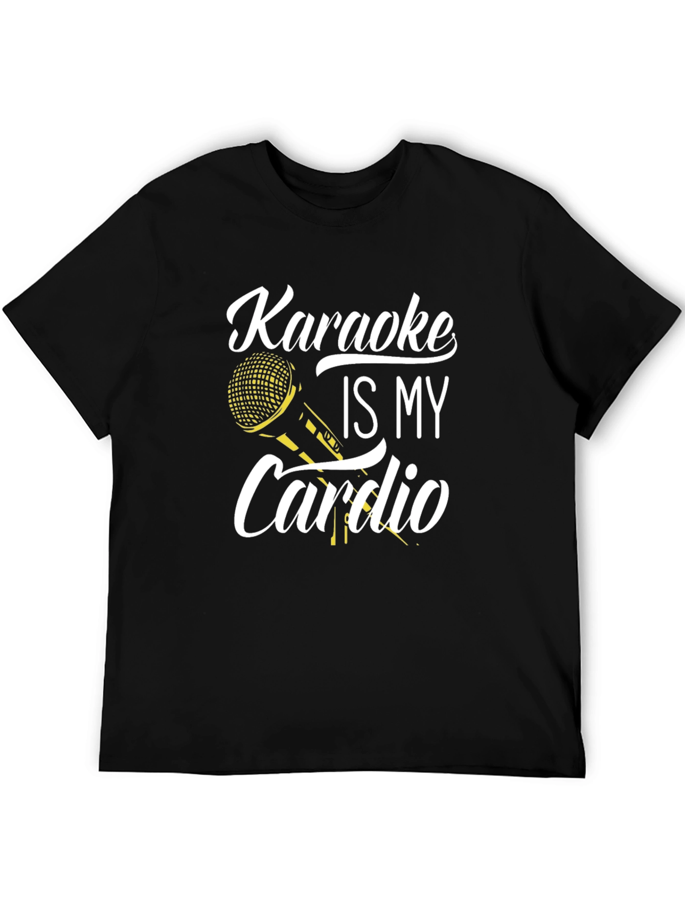 Black Karaoke Is My Cardio Graphic Tee view 5
