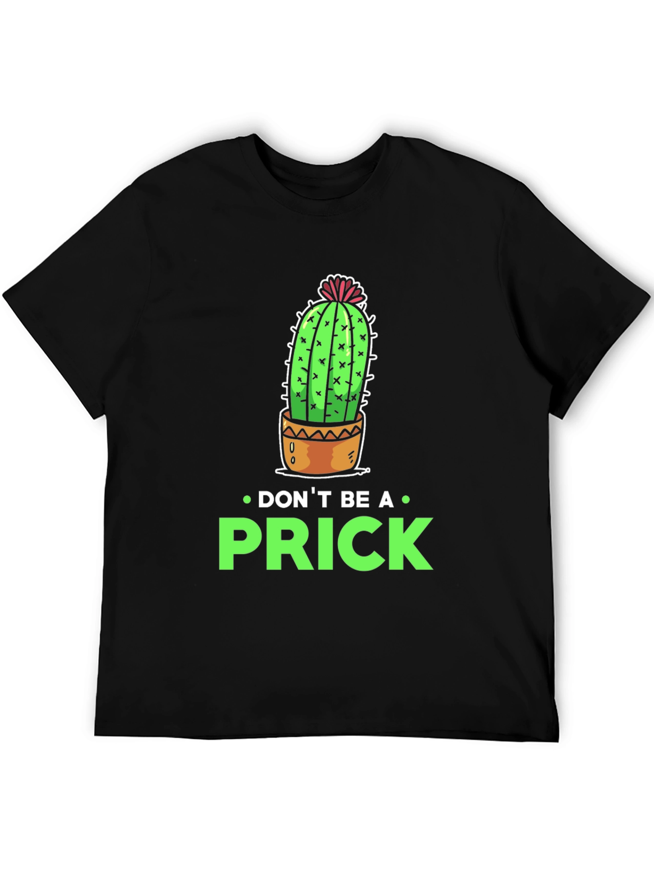 Black Don't Be a Prick Cactus Graphic T-Shirt view 5