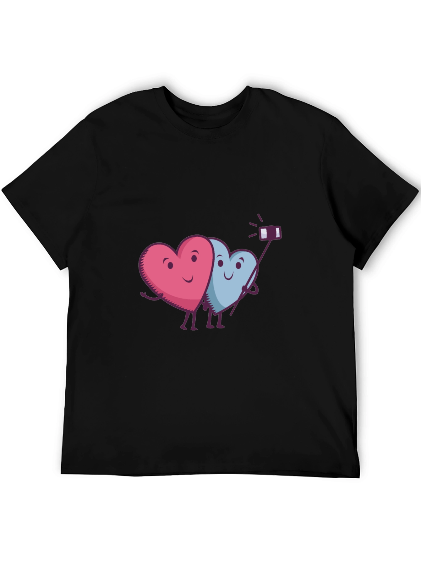 Black Heart Selfie Graphic T-Shirt - Cute & Trendy view 5