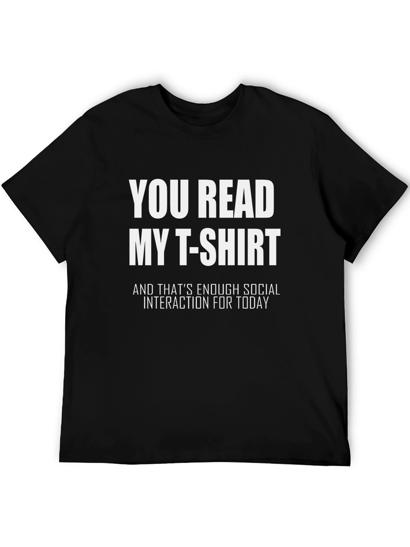 Black Funny Introvert T-Shirt - Social Interaction Tee view 5