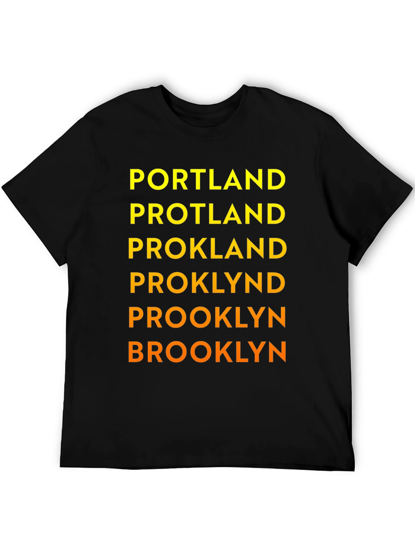 Black Funny Wordplay Graphic Tee - Portland, Brooklyn view 5