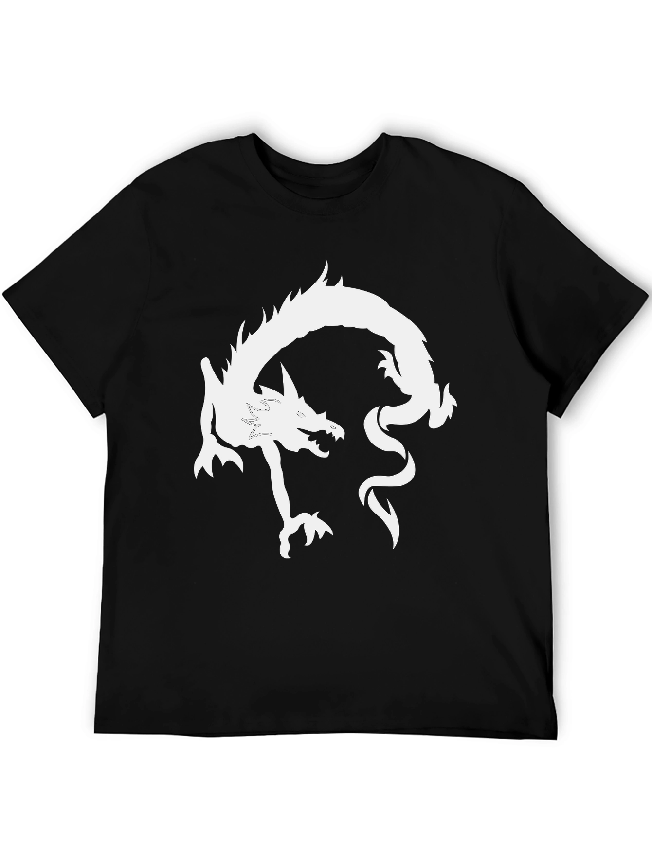 Black Dragon Graphic Tee - Black Cotton Blend Shirt view 5
