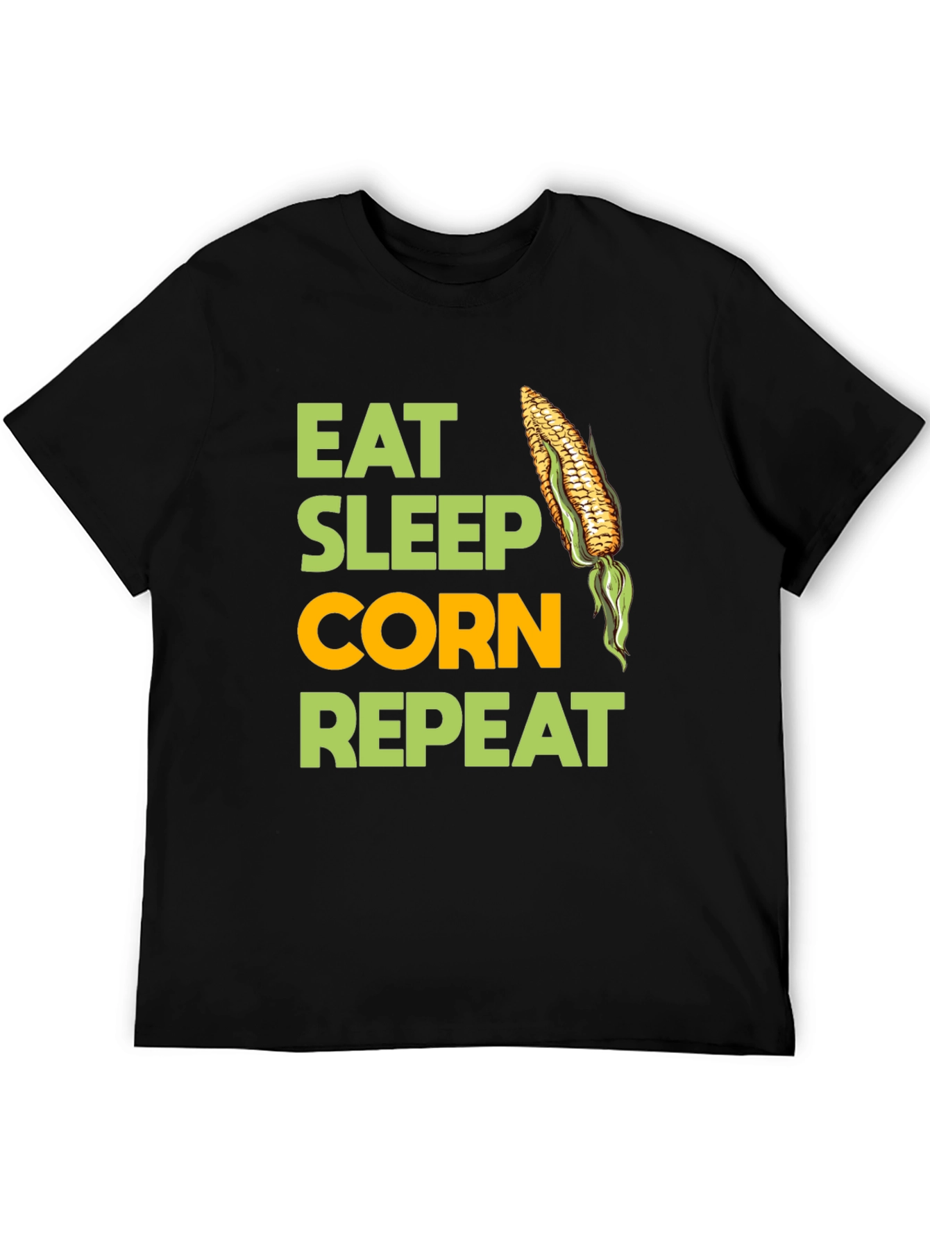 Black Eat Sleep Corn Repeat T-Shirt view 5