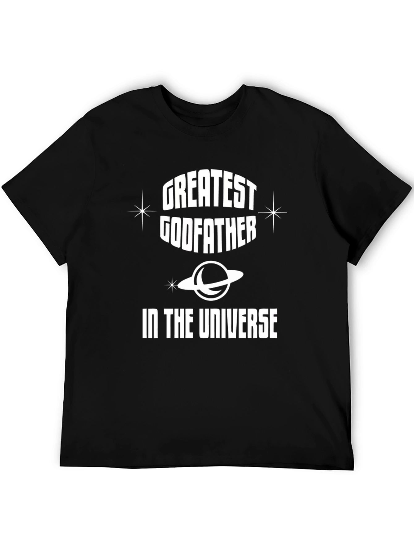 Black Greatest Godfather in the Universe Black T-Shirt view 5