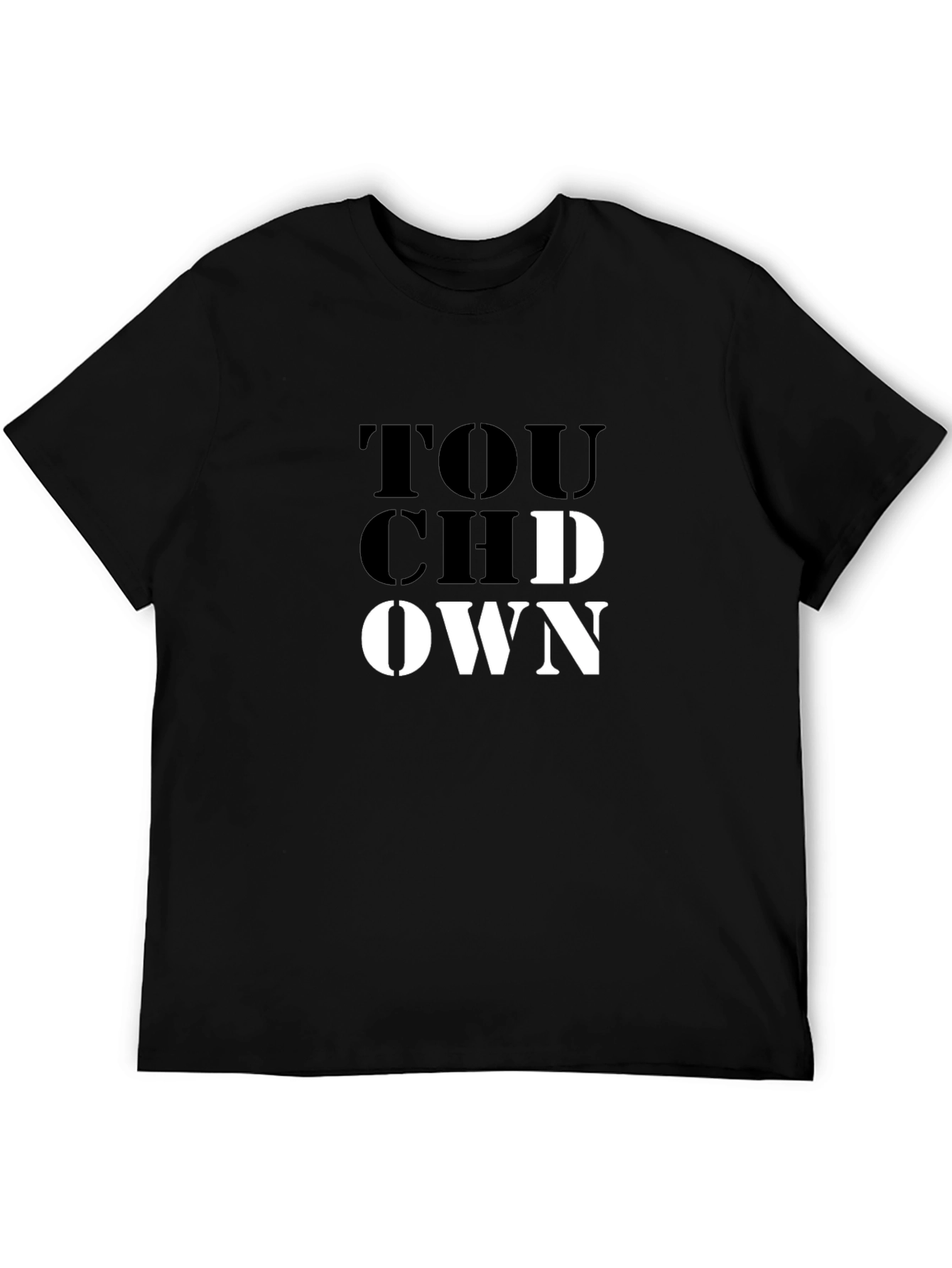 Black Touchdown Graphic Tee - Black Short Sleeve T-Shirt view 5