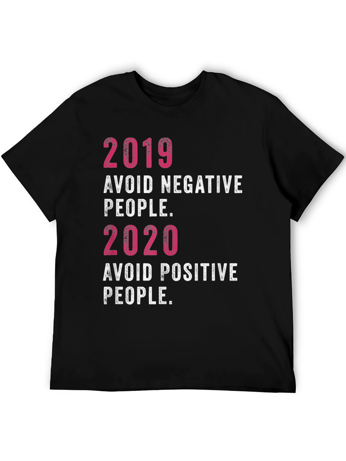 Black Avoid People Funny Graphic T-Shirt view 5