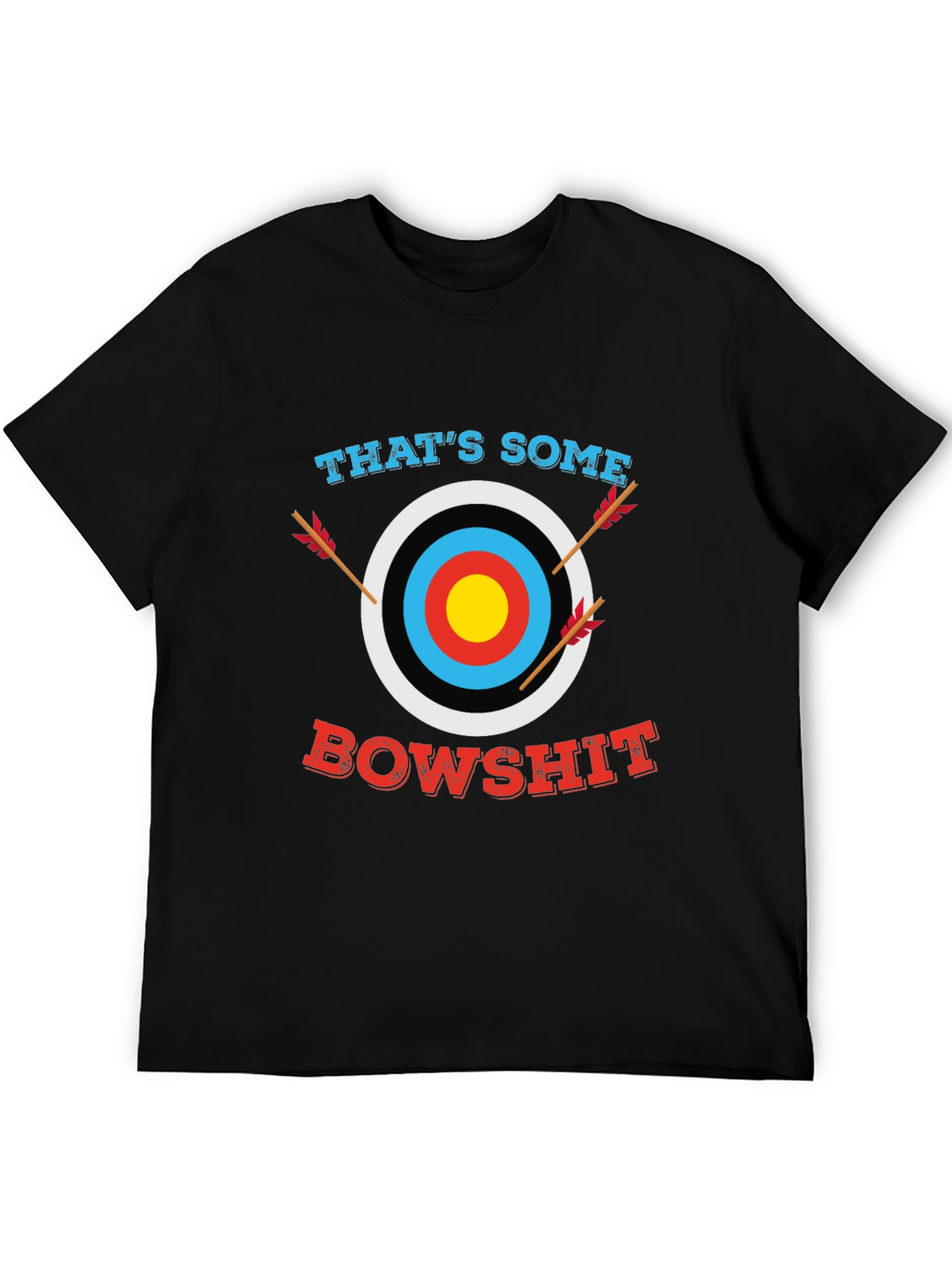 Black That's Some Bowshit Graphic T-Shirt - Archery Humor view 5