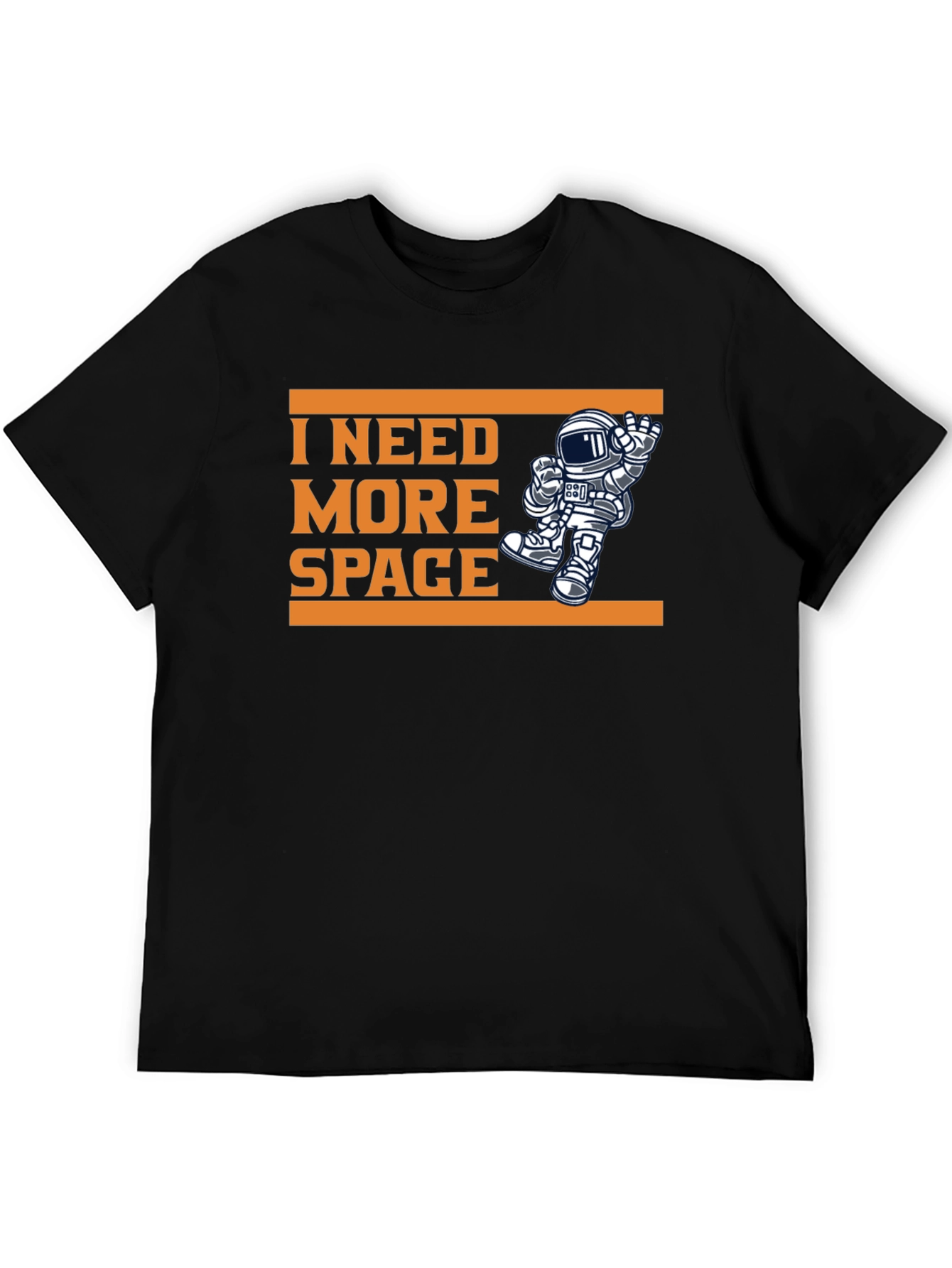 Black I Need More Space Graphic Tee Astronaut Shirt view 5