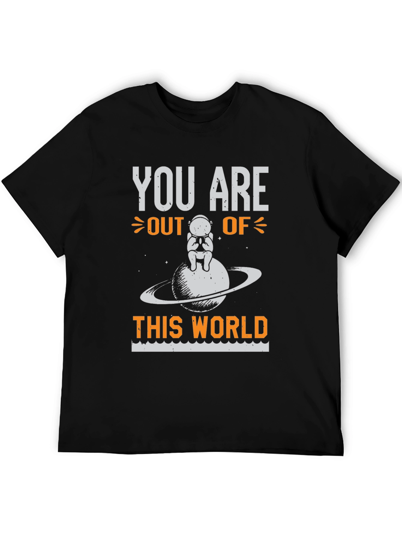 Black Out of This World Graphic Tee - Space Humor T-Shirt view 5