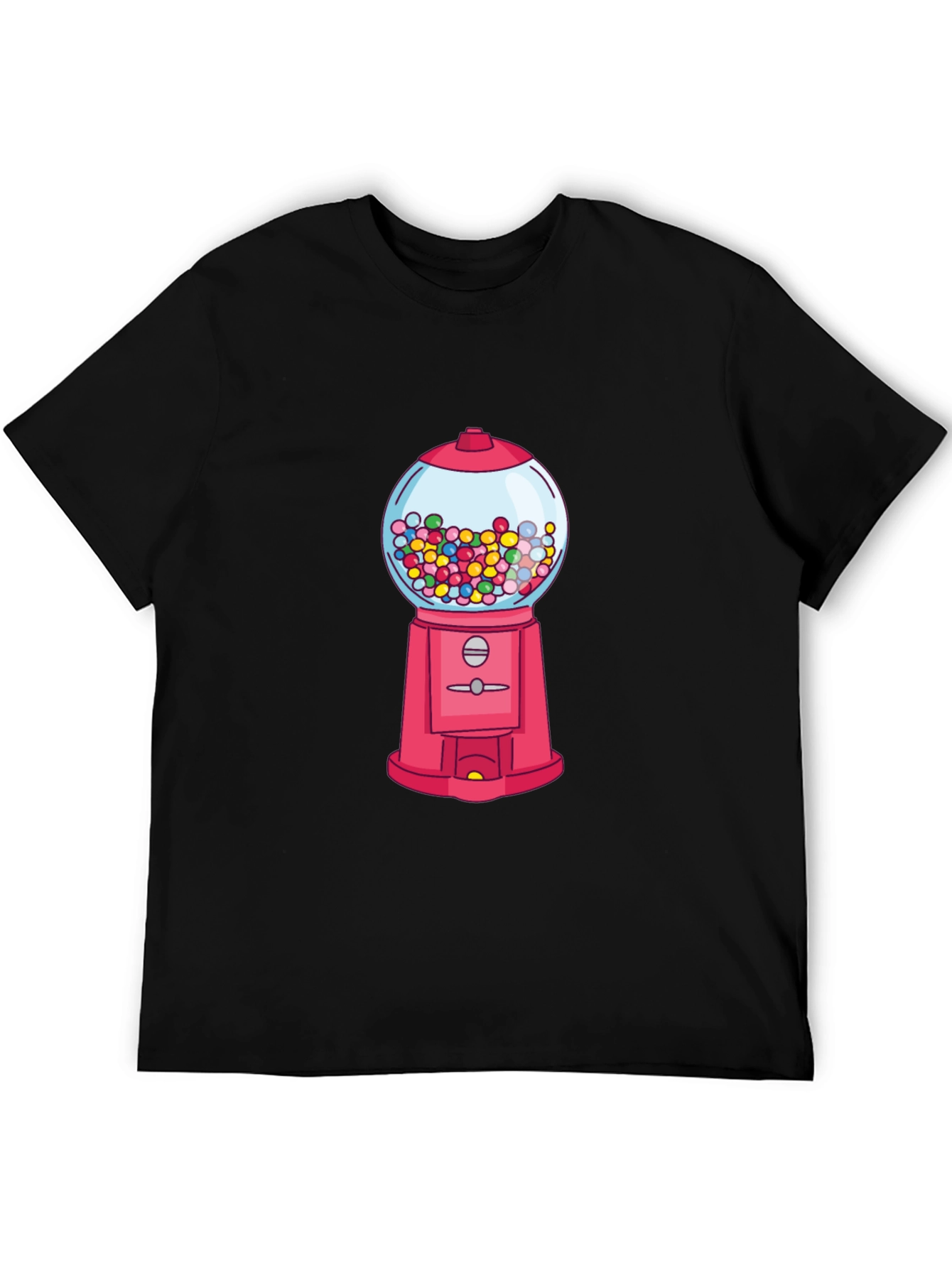 Black Gumball Machine Graphic Tee - Novelty Design T-Shirt view 5