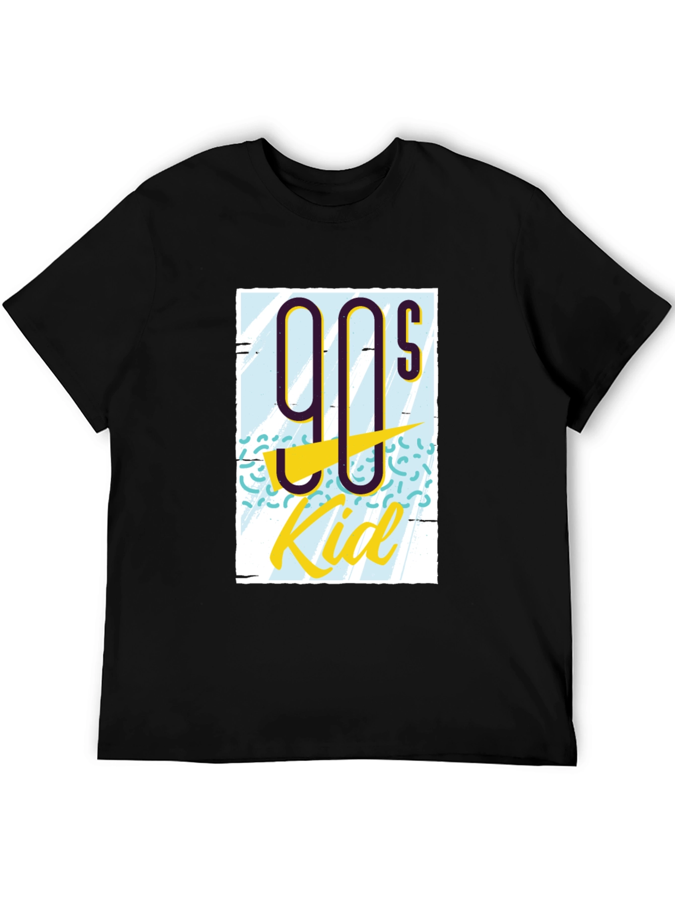 Black 90s Kid Graphic Tee - Retro Style view 5
