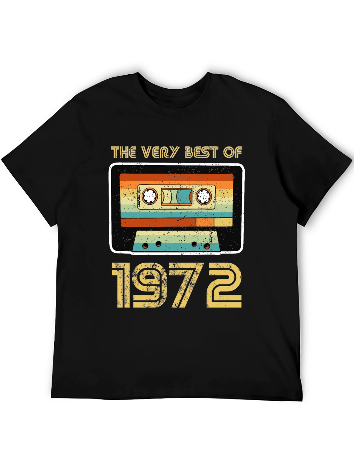 Black Vintage 1972 Cassette Tape T-Shirt view 5