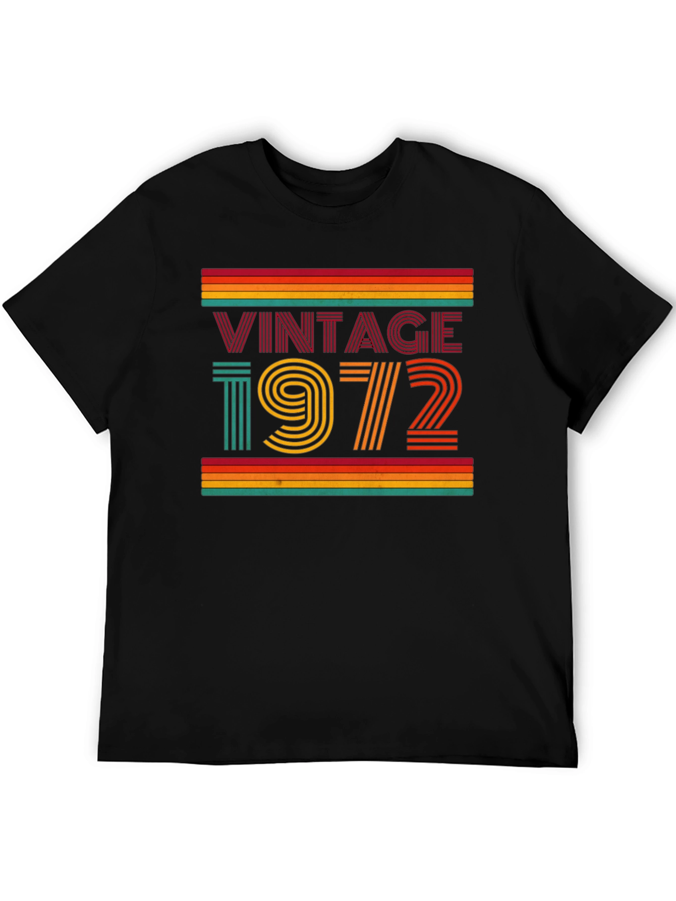 Black Vintage 1972 Graphic Tee - Retro Style view 5