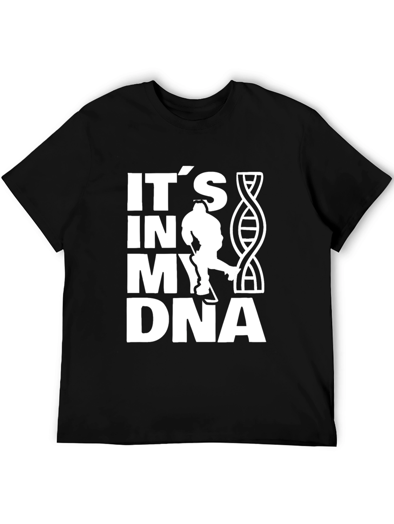 Black It's in My DNA Hockey T-Shirt view 5