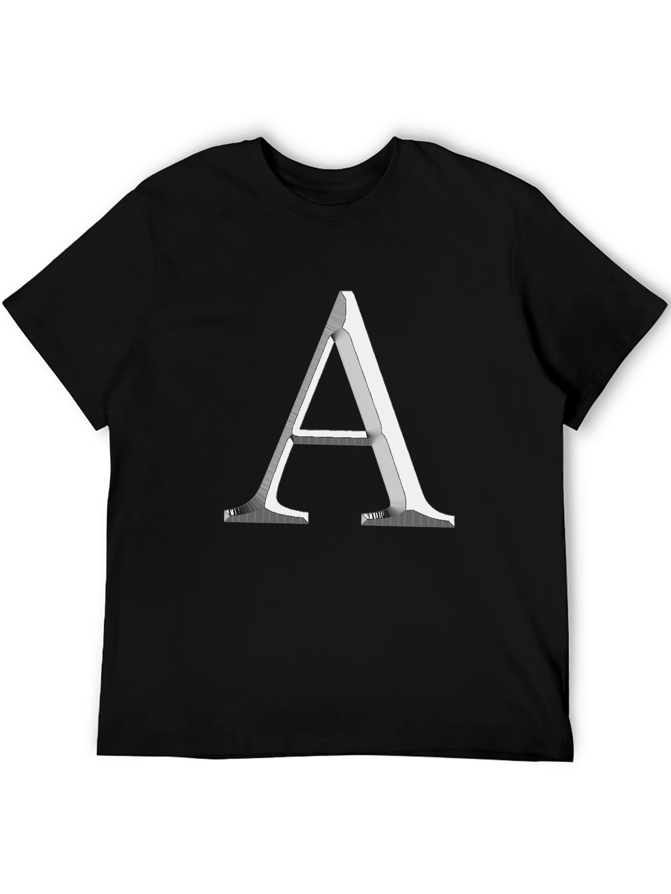 Black Letter A Graphic Tee - Modern Minimalist Design view 5