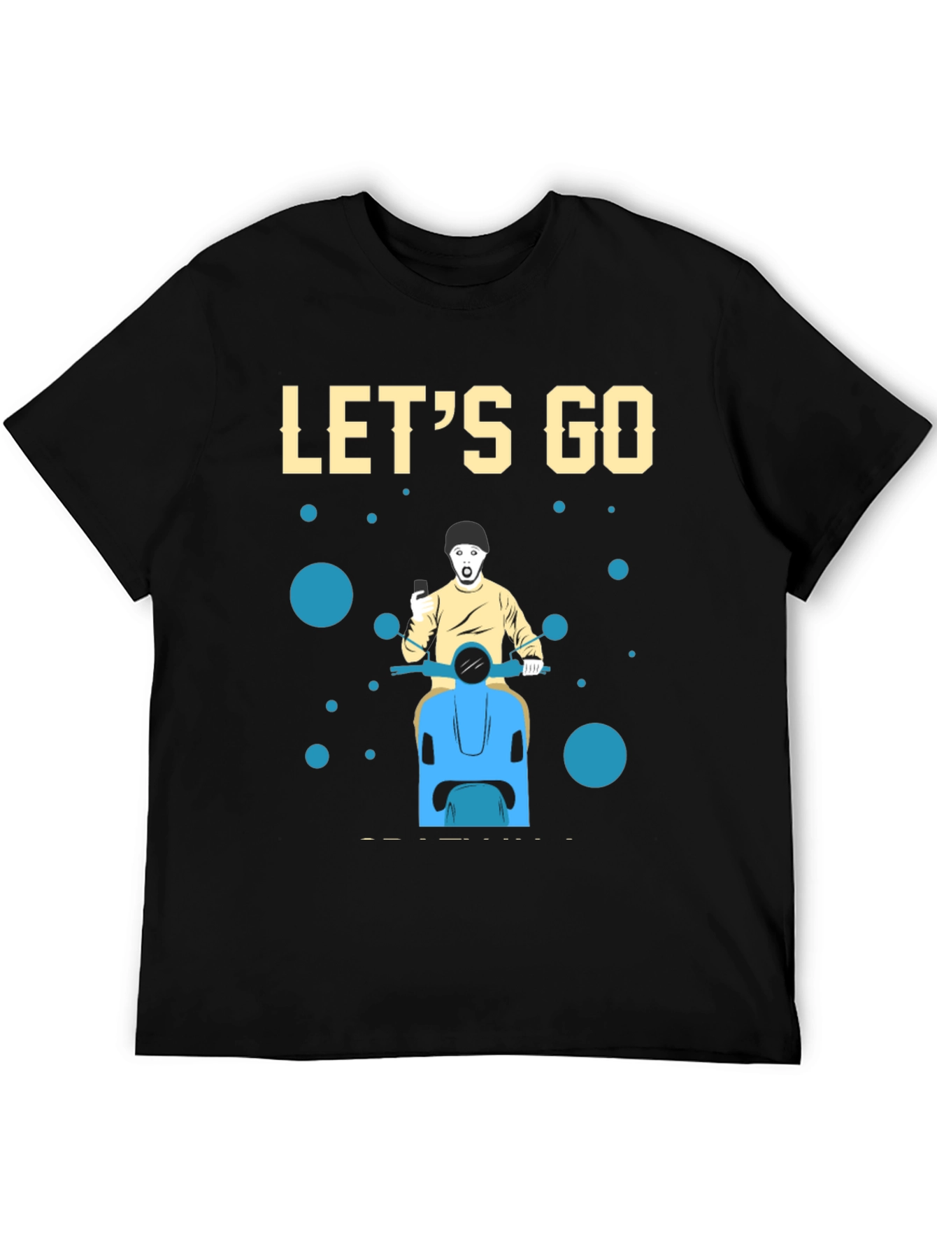 Black Let's Go Black Graphic T-Shirt view 5
