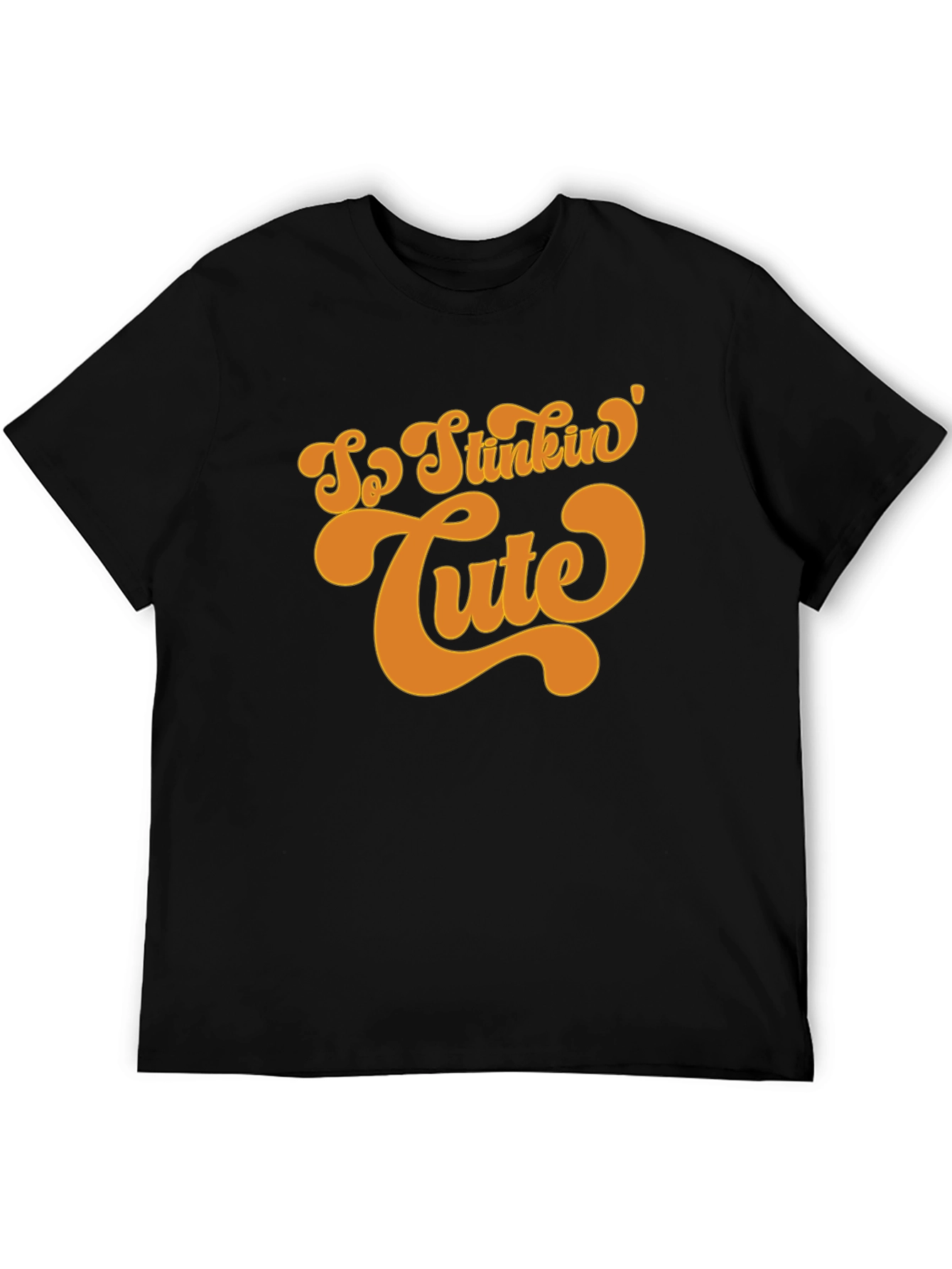 Black So Stinkin' Cute Retro Graphic Tee view 5