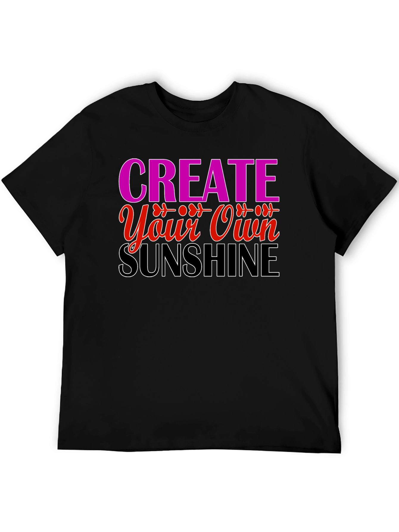 Black Create Your Own Sunshine Graphic Tee view 5