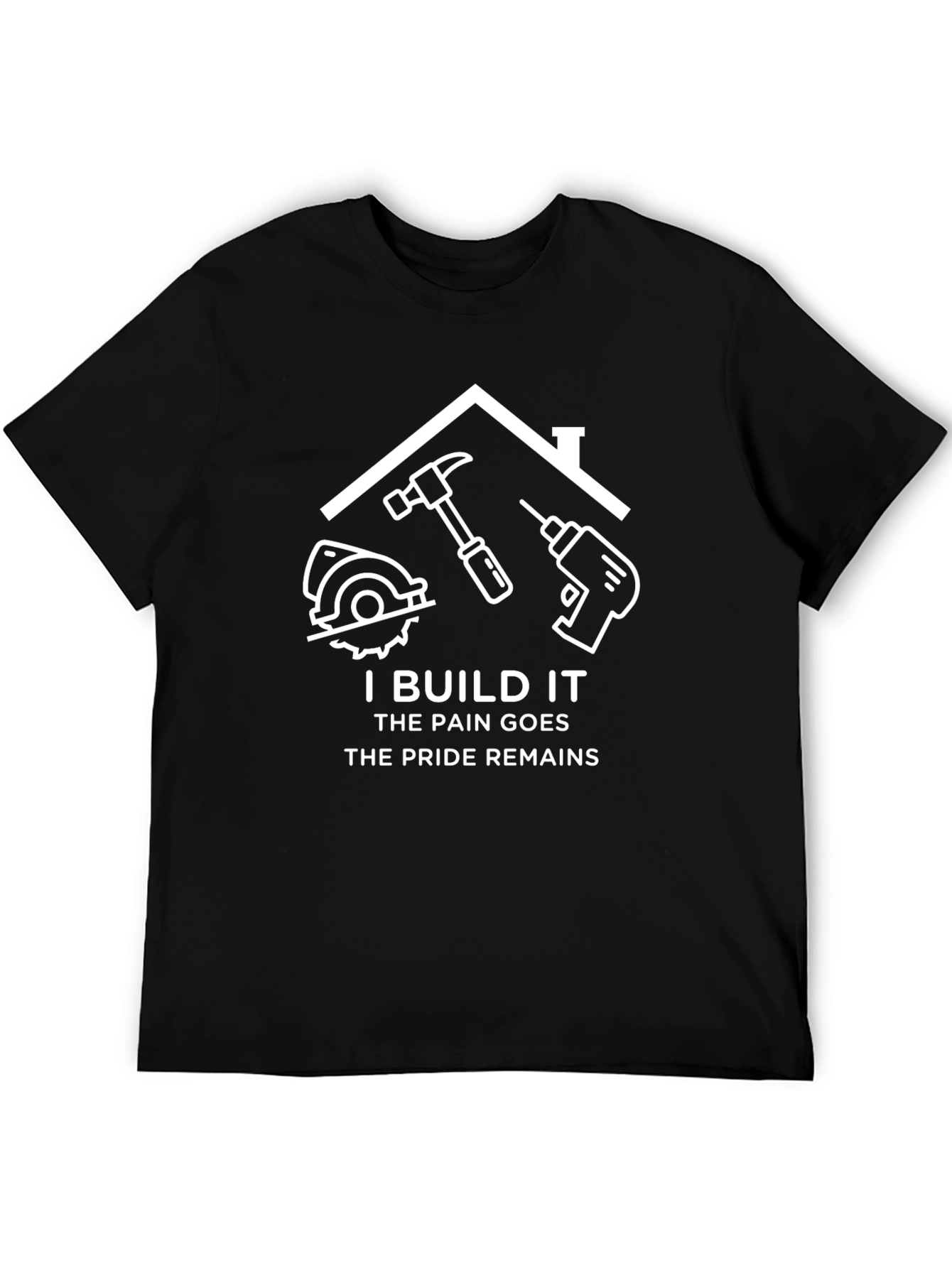 Black I Build It - Handyman Pride T-Shirt view 5