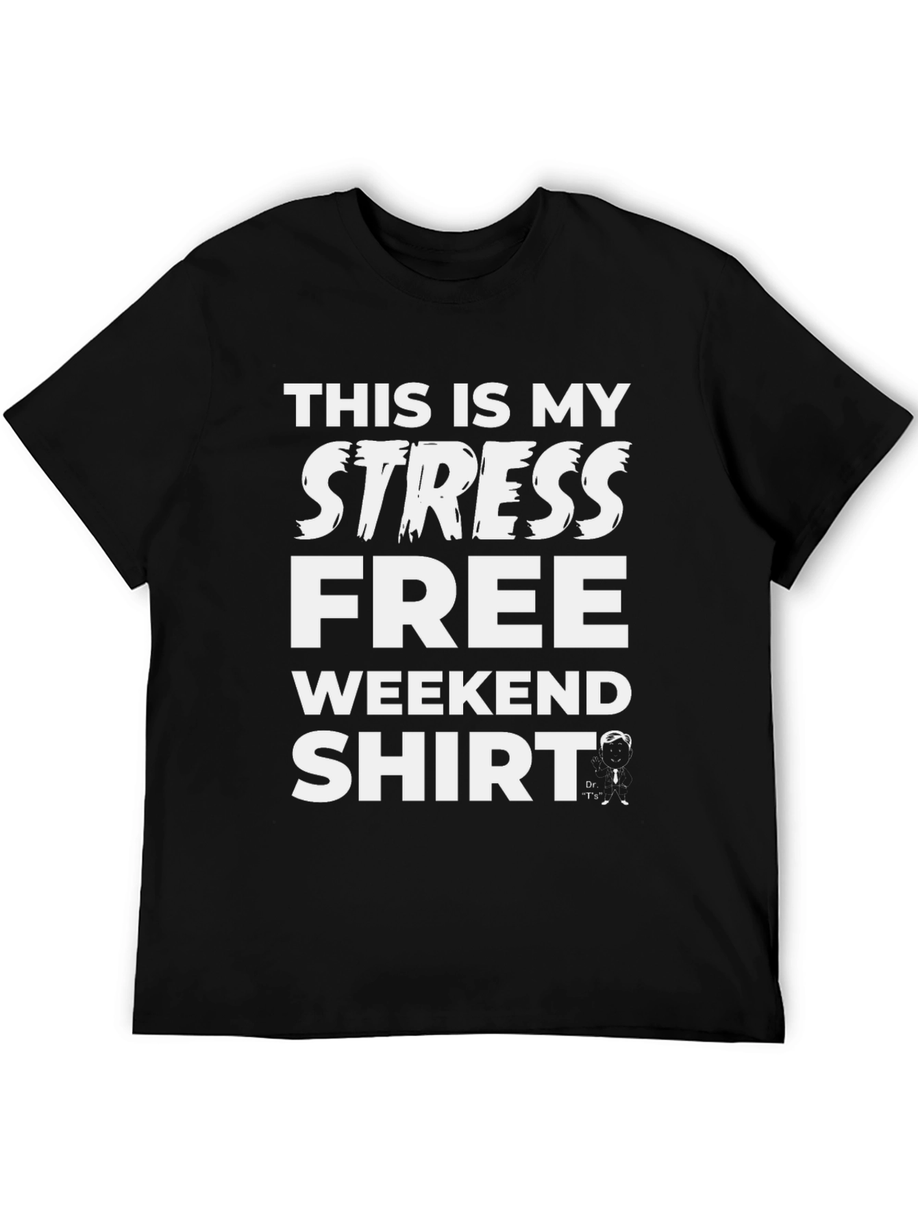 Black Stress-Free Weekend Shirt - Comfortable Black Tee view 5