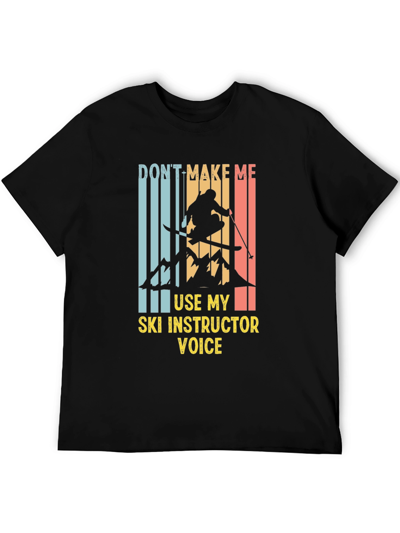 Black Ski Instructor Voice T-Shirt view 5