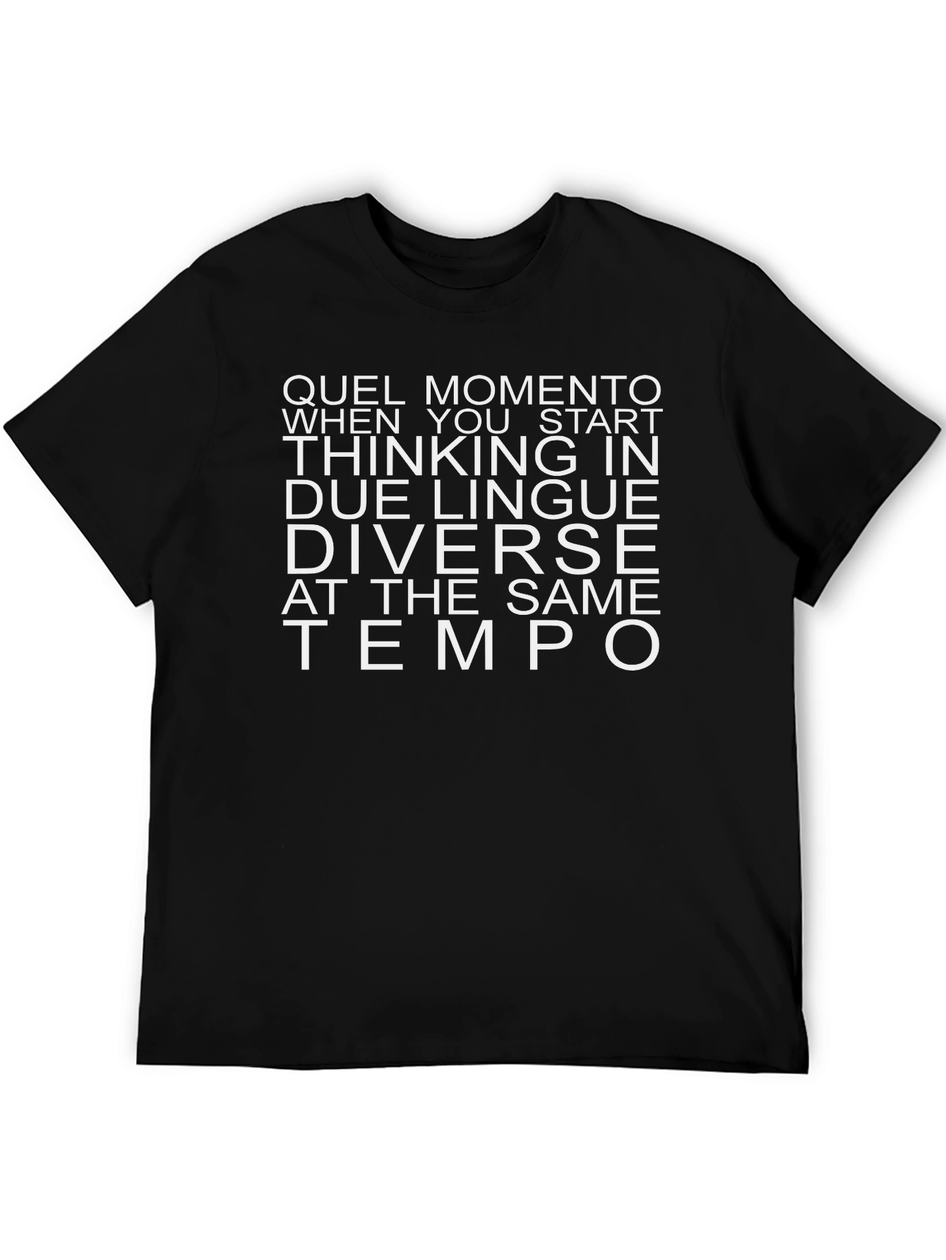 Black Bilingual T-Shirt: Thinking in Two Languages view 5