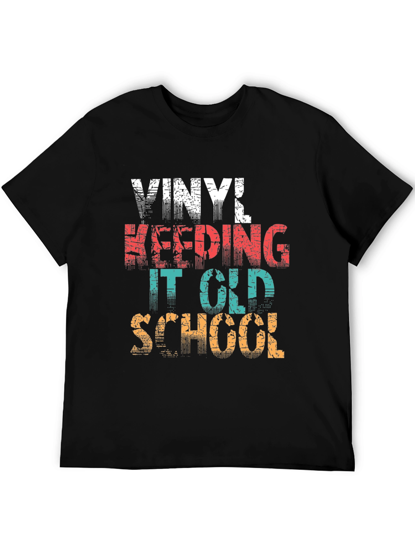 Black Vinyl Keeping It Old School Black T-Shirt view 5