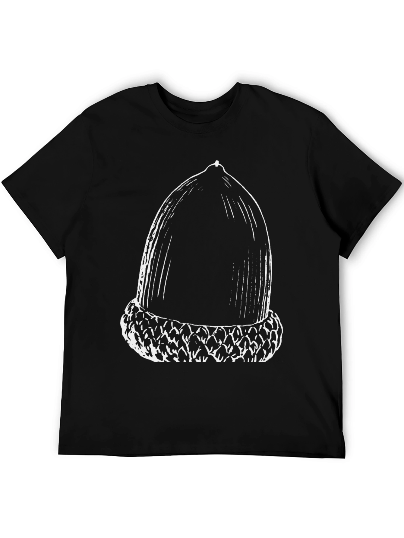 Black Acorn Graphic Tee - Nature Inspired Design view 5