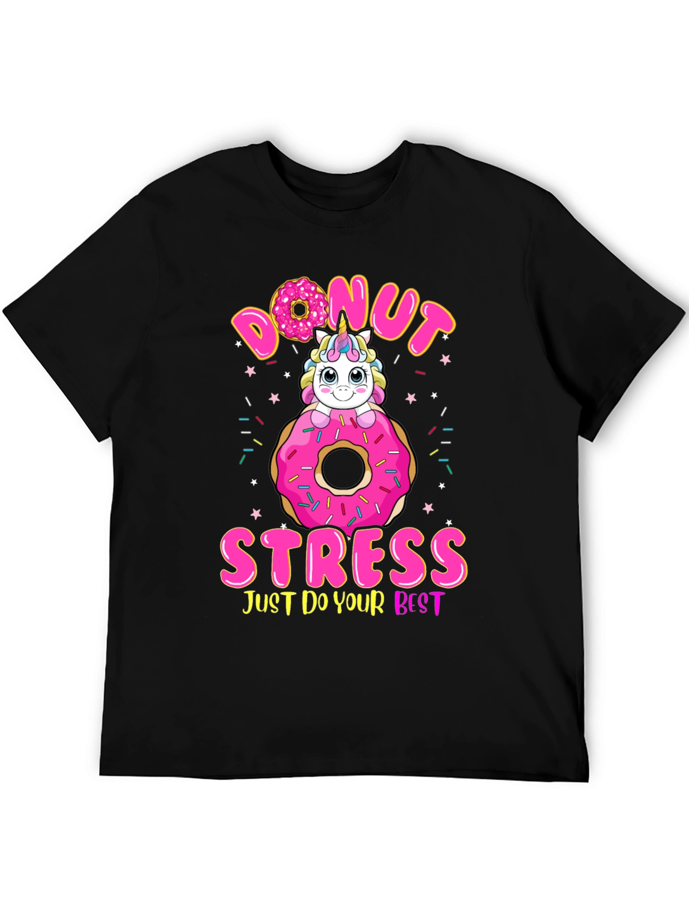 Black Donut Stress T-Shirt view 5